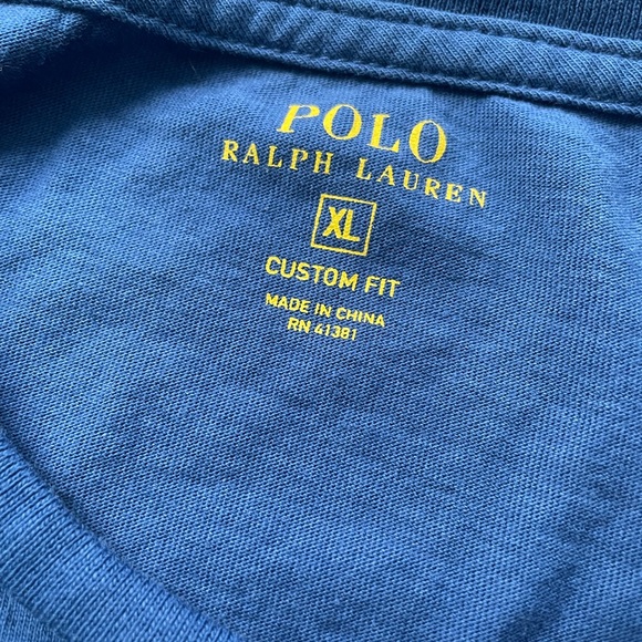Blue Polo Ralph Lauren T Shirt Men’s XL - Picture 3 of 4